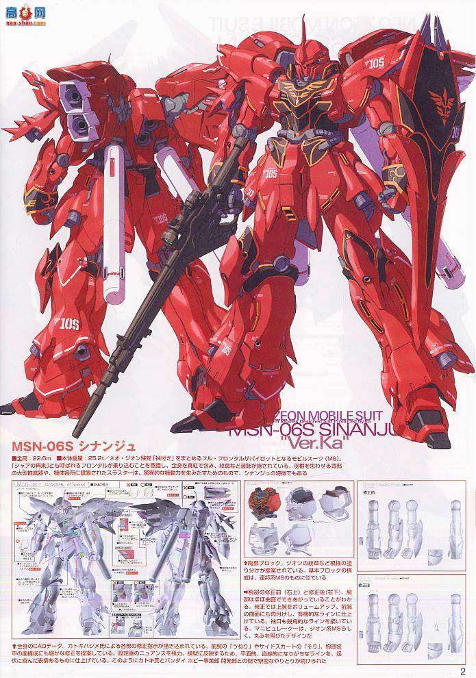  ߴ MG116 2044012 ° MSN-06S SINANJU Ver.Ka