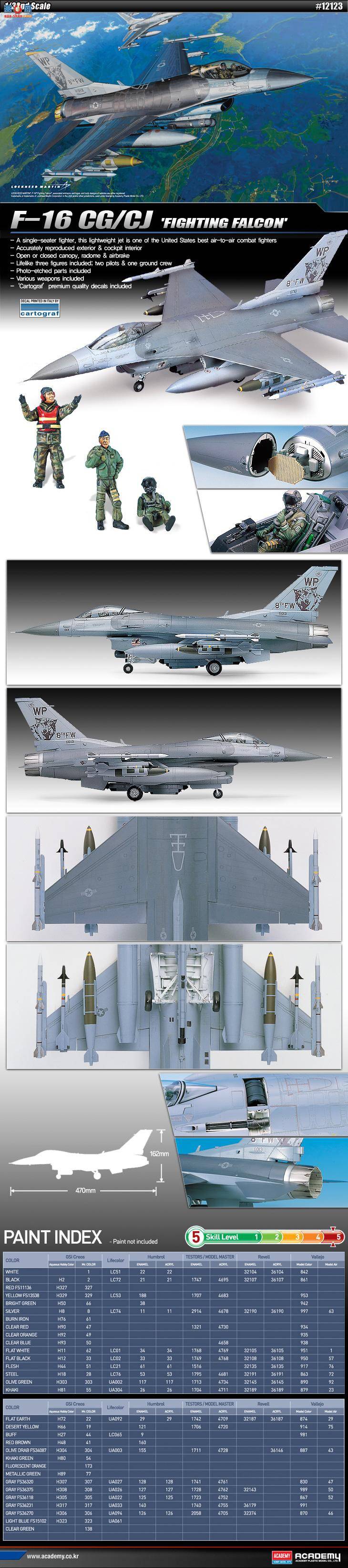  ACADEMY AM12123 F-16 CG/CJս