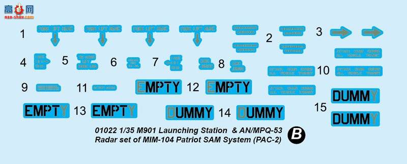 С  01022 MIM-104Cߵϵͳ(PAC-2)AN/MPQ-53״