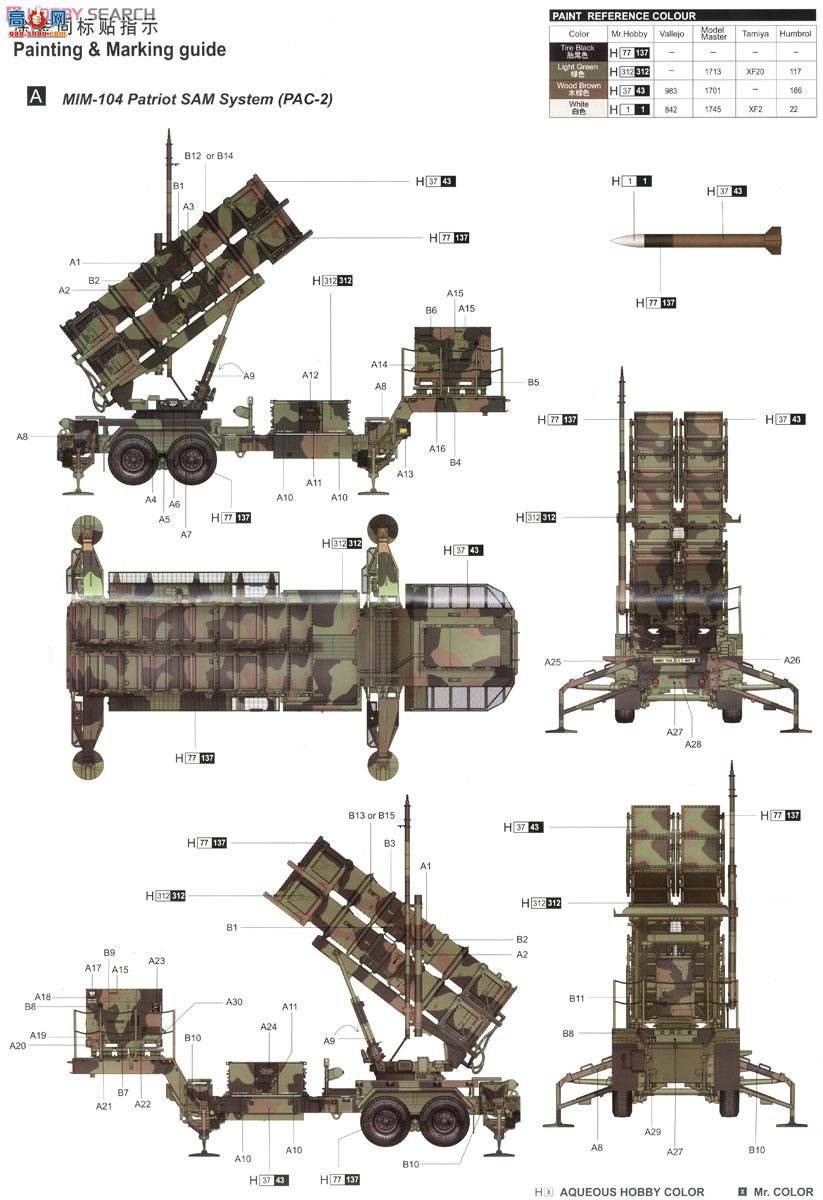 С  01022 MIM-104Cߵϵͳ(PAC-2)AN/MPQ-53״