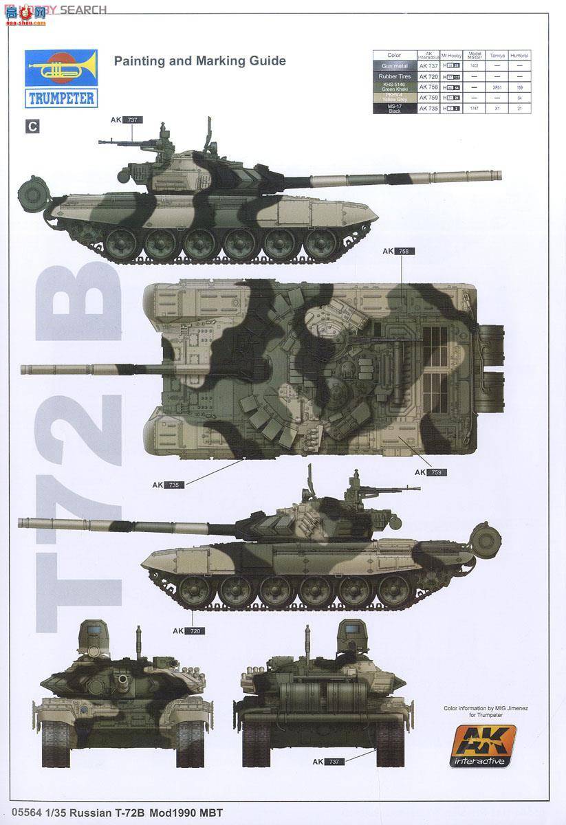 С ̹ 05564 ˹T-72BM Mod1990ս̹