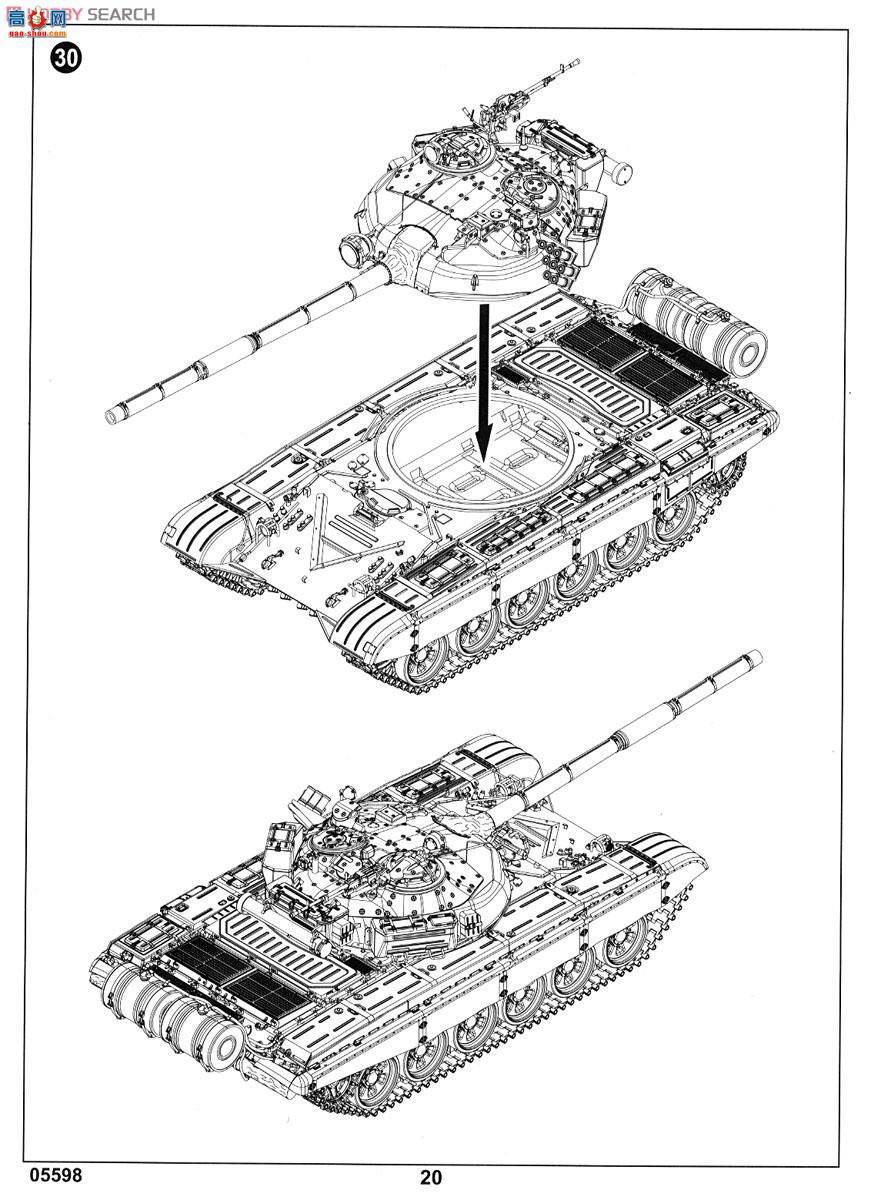 С���� ̹�� 05598 ����˹T-72B��ս̹��