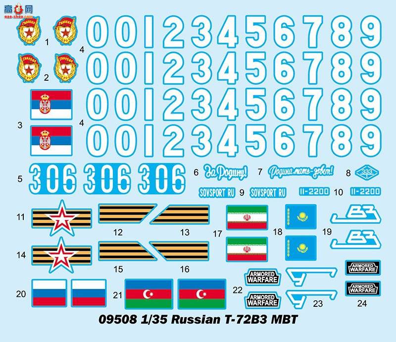 С���� ̹�� 09508 ����˹T-72B3��ս̹��