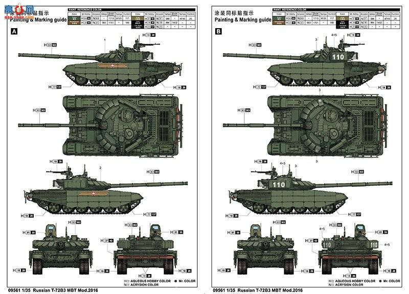 С���� ̹�� 09561 ����˹T-72B3��ս̹��Mod.2016