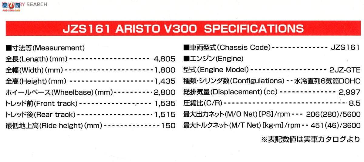 ൺ γ 33 012192 JZS161 Arist V300 Vertex Edition Lateͺ