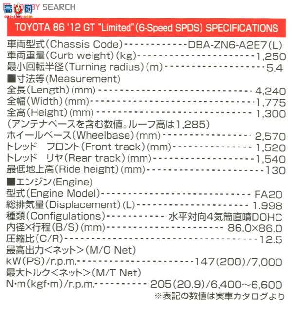 �ൺ�� �ܳ� 100 002209 TOYOTA FT86 `12
