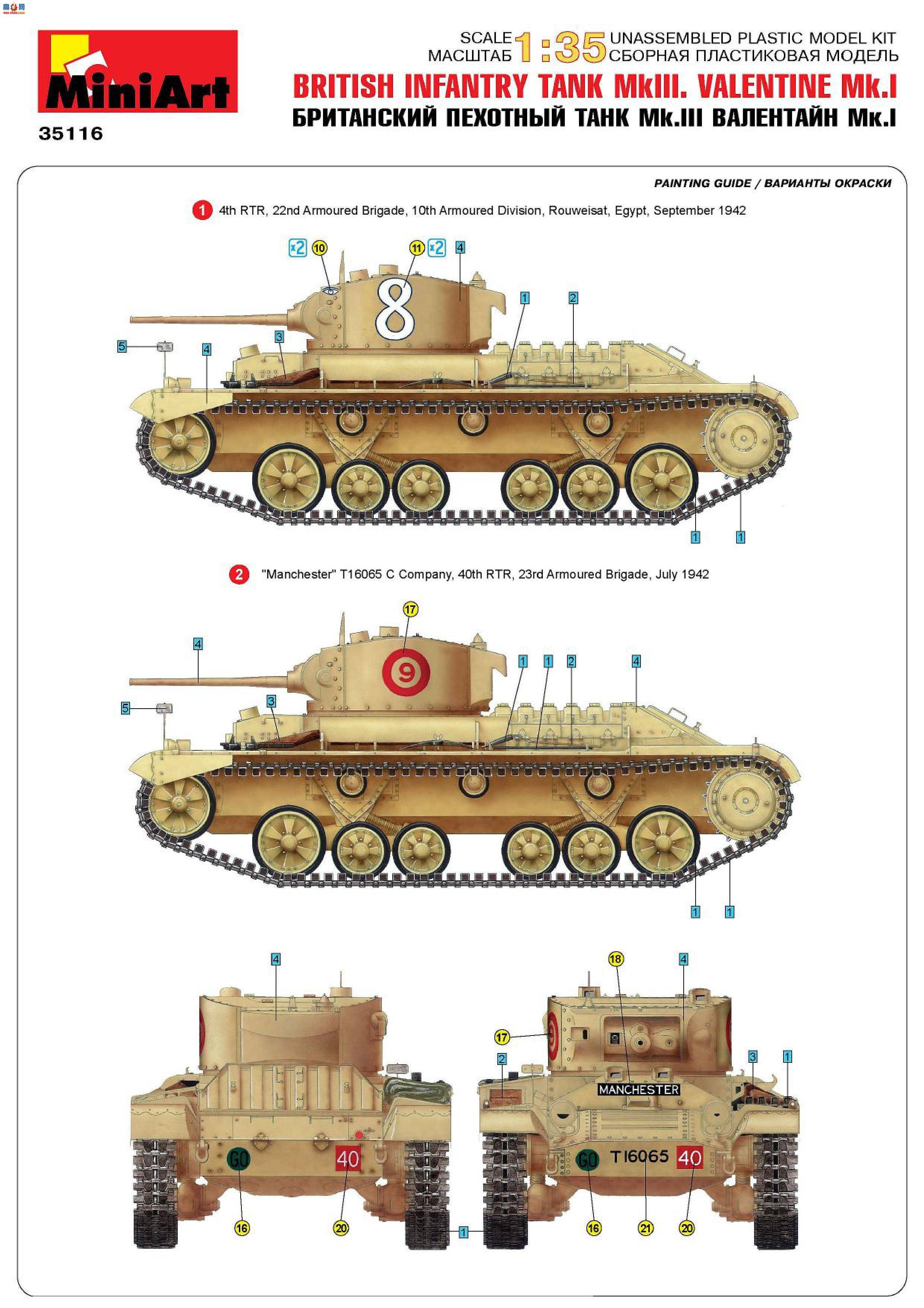 MiniArt ̹ 35116 Ӣ̹Valentine MK 1 ʿ