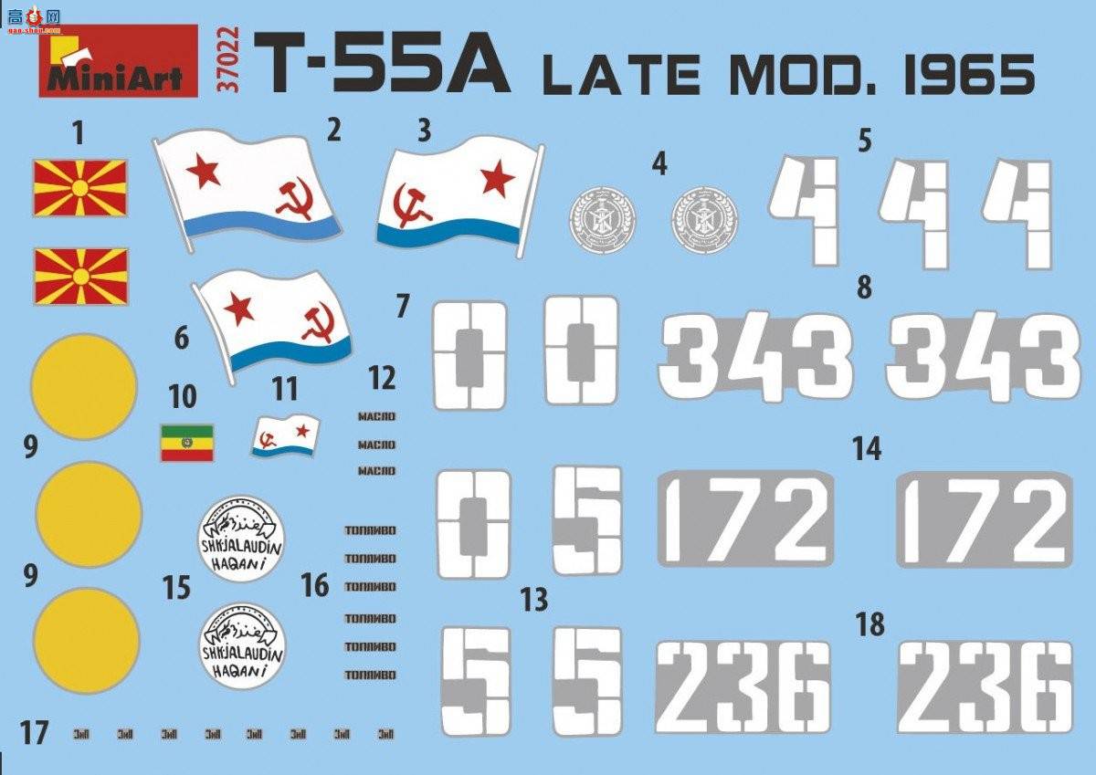 MiniArt ̹ 37022 T-55A  1965 ڹ