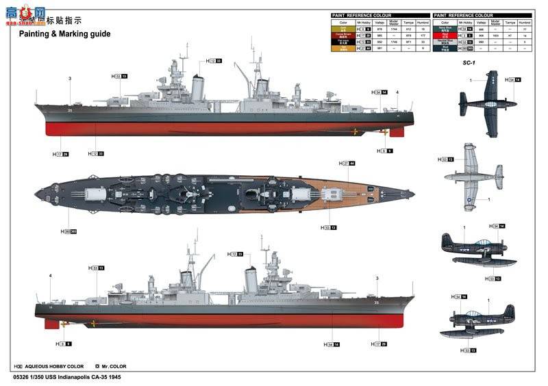 С���� 05326 ��������ӡ�ڰ��ǲ���˹��Ѳ��CA-35 1945��