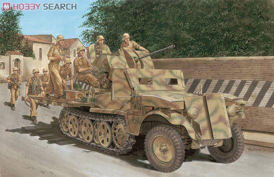  Ĵ 6677 Sd.Kfz.10/5 2cm Flak38Ĵ