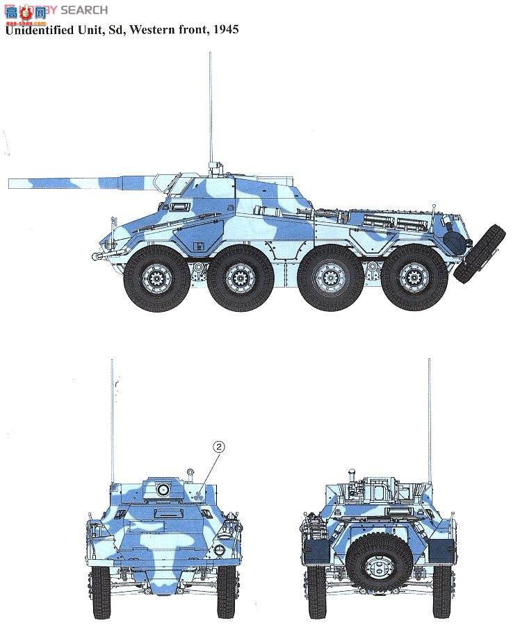 ���� װ�׳� 6814 �¹�Sd.Kfz.234 8��װ����쳵7.5cm L/48