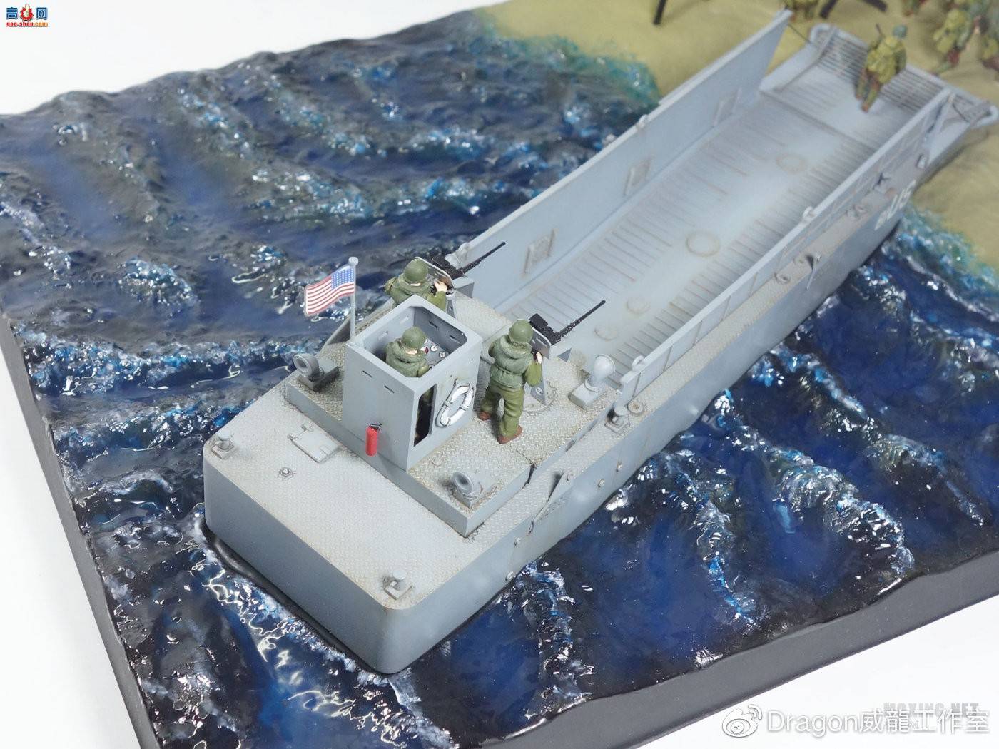 威龙模型 7257 1/72 美国LCM(3) 登陆艇 附第29步兵师 制作上色过程图分享