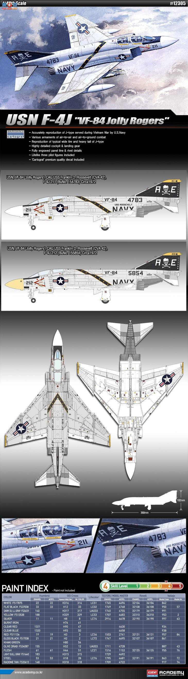  ս AM12305 F-4J Phantom II VF-84޽˹(Jolly Rogers)