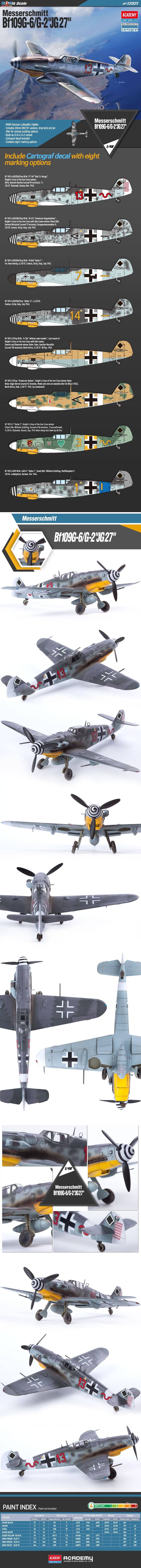  ս AM12321 Bf109G-6  G-2`JG27`