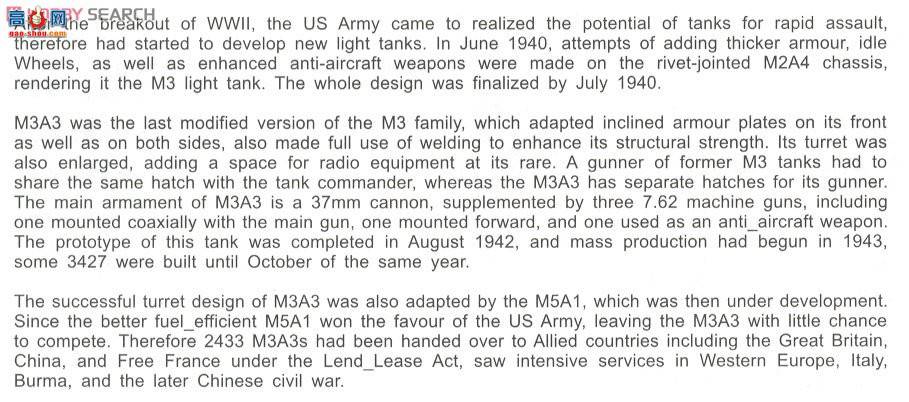 AFVսӥ AF35053 M3A3̹ˡ˹ͼء