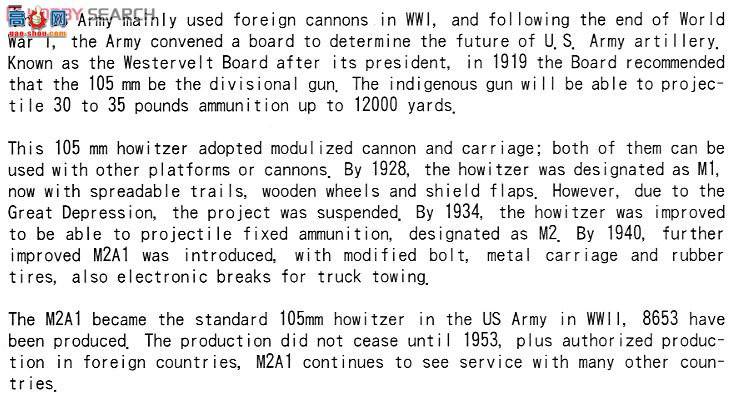 AFVսӥ AF35160 105mm M2A1(ڶս)