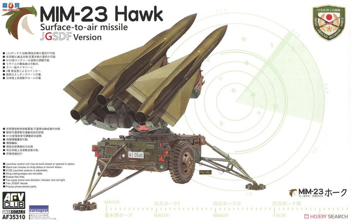 AFVսӥ AF35310 Mim-23 Hawk SAM JGSDF