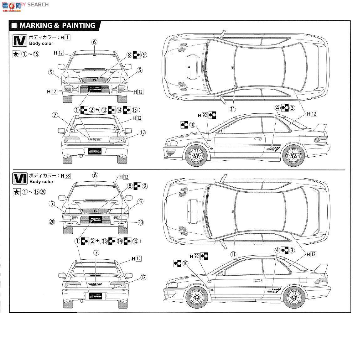 ��ʿ�� �ܳ� ID99 039398 Subaru Impreza Sti�汾IV/VI