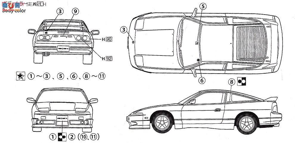 ��ʿ�� �ܳ� ID167 038551 �ղ�180SX RPS13 Late Type X`96