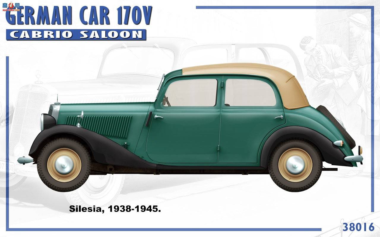 MiniArt γ 38016 ¹γ 170V Cabrio Saloon