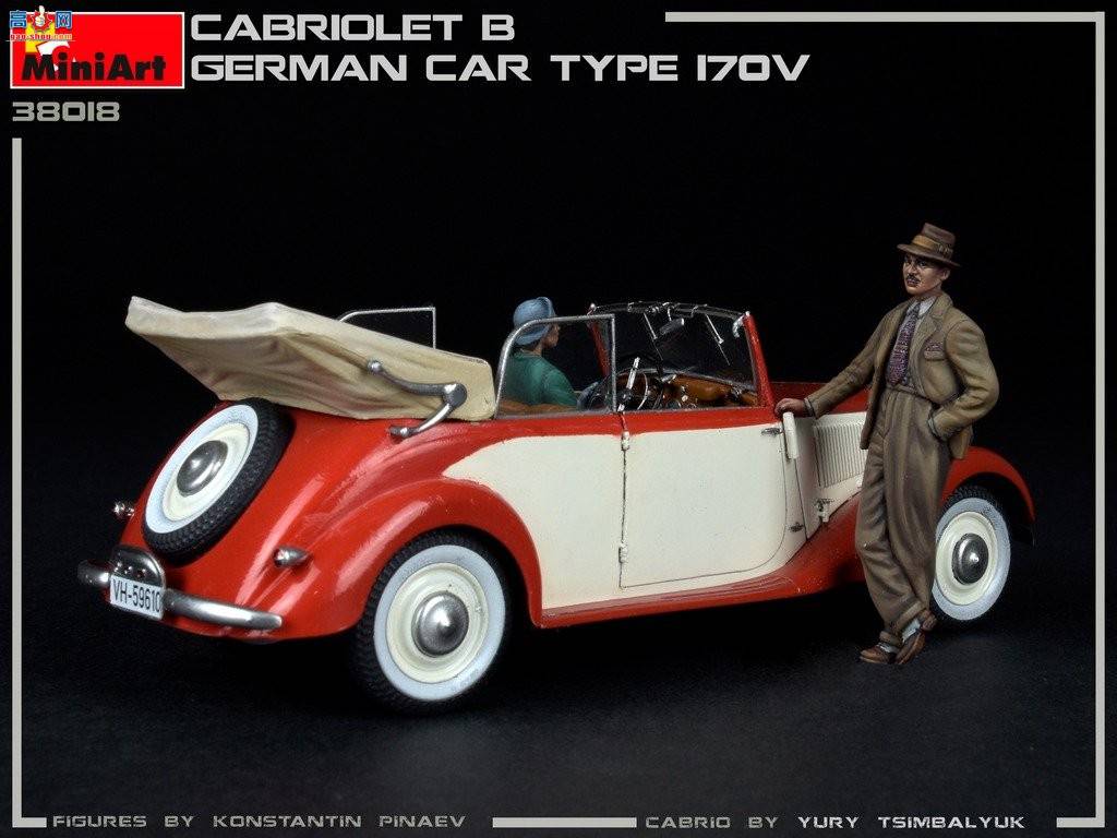 MiniArt γ 38018 ¹γ 170V Cabrio Saloon