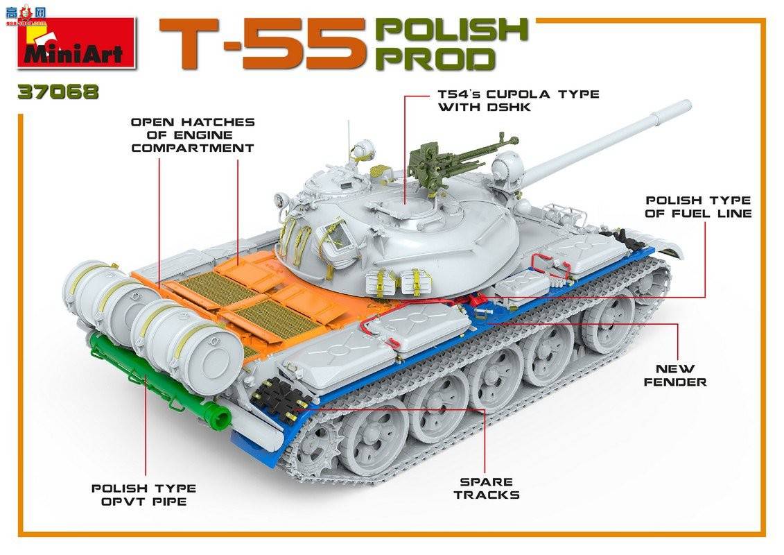 MiniArt ̹ 37068 T-55 Polish Prod.̹