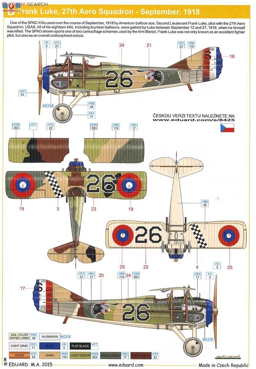 ţħ ս 8425 SPAD XIII ĩ