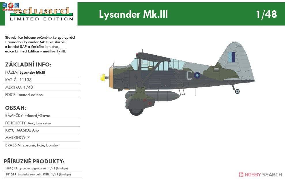 ţħ ս 11138 Lysander Mk.III
