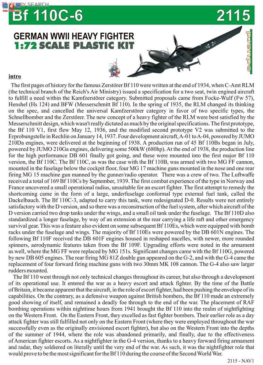 ţħ ը 2115 Bf 110C-6 ()