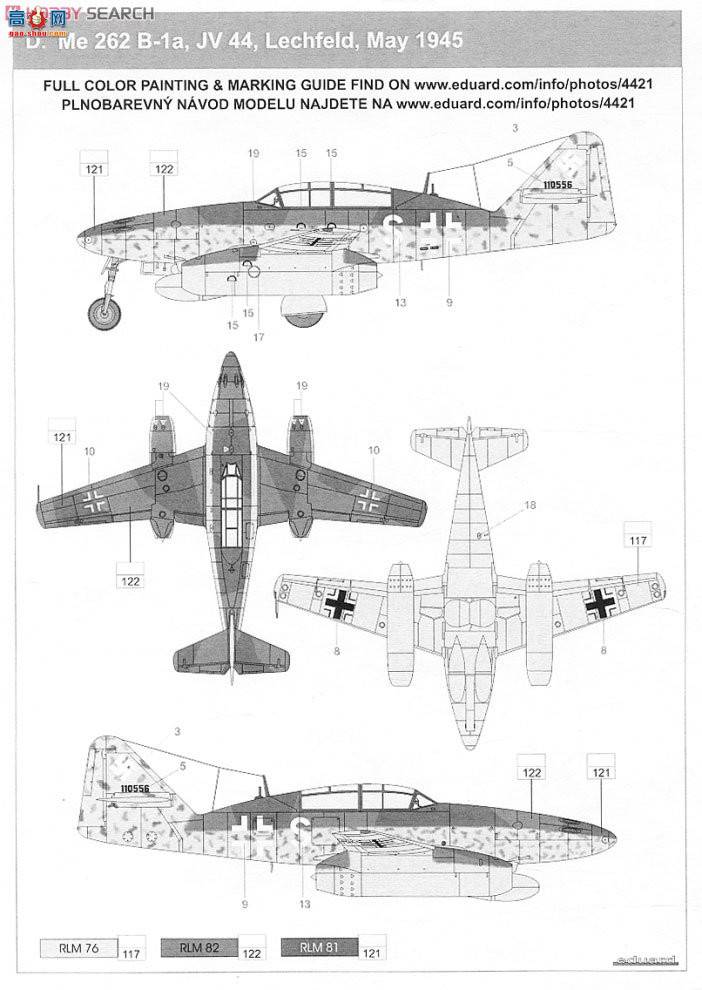 ţħ ս 4421 Me 262B Schwarbe Dual Combo