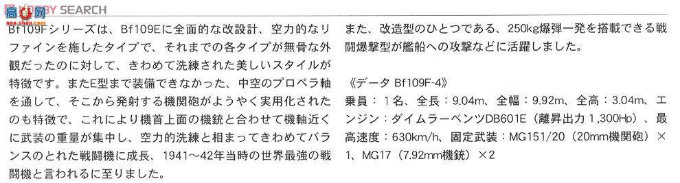 ���ȴ� ս���� 08228 ÷��ʩ���� Bf 109F-4/B �ǲ�