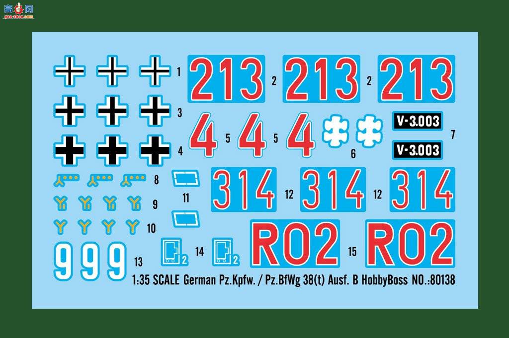 HobbyBoss ̹ 80138 ¹Pz.Kpfw./Pz.BfWg 38(t) Ausf. B̹