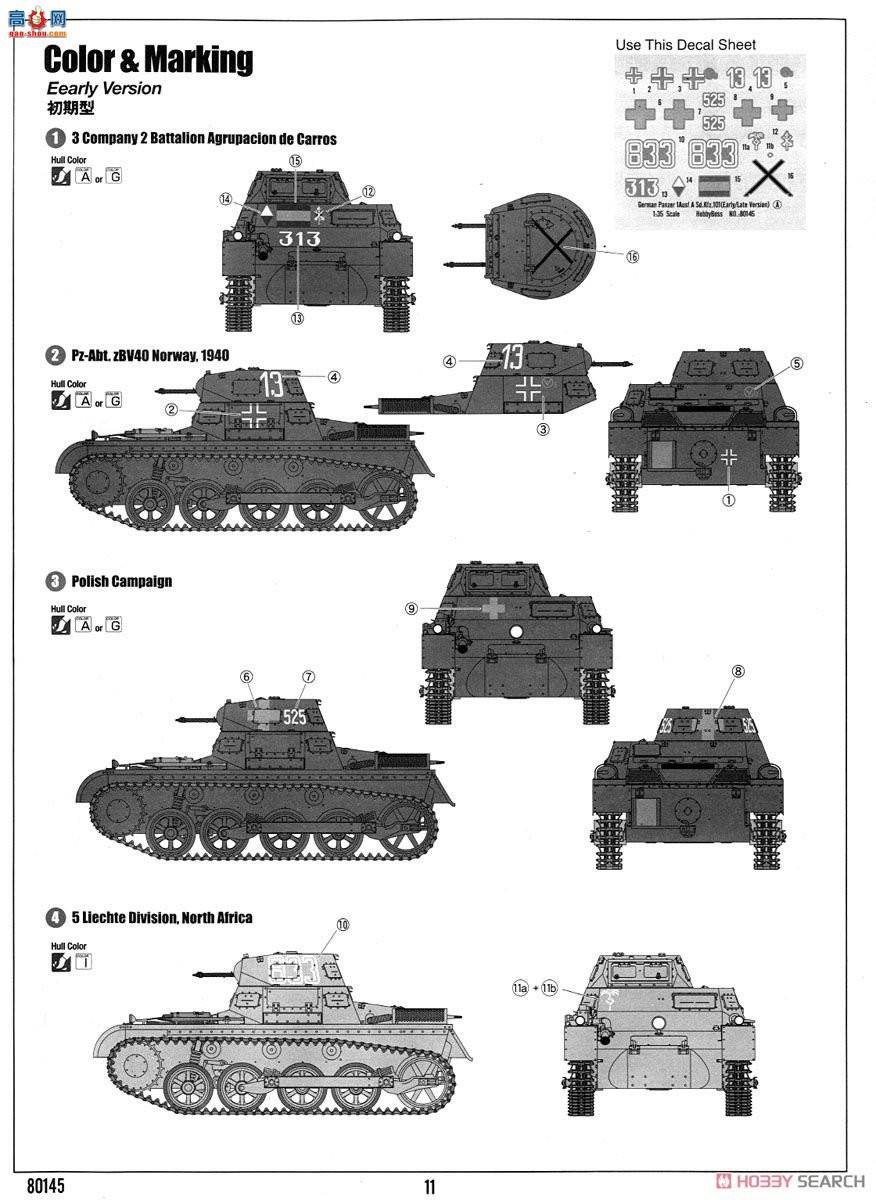 HobbyBoss ̹ 80145 ¹1̹AAusf A Sd.Kfz.101