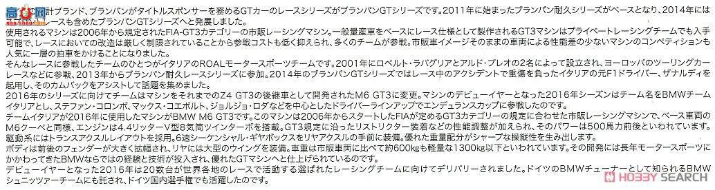 NUNU  24003 BMW M6 GT3 2016 GT ϵ