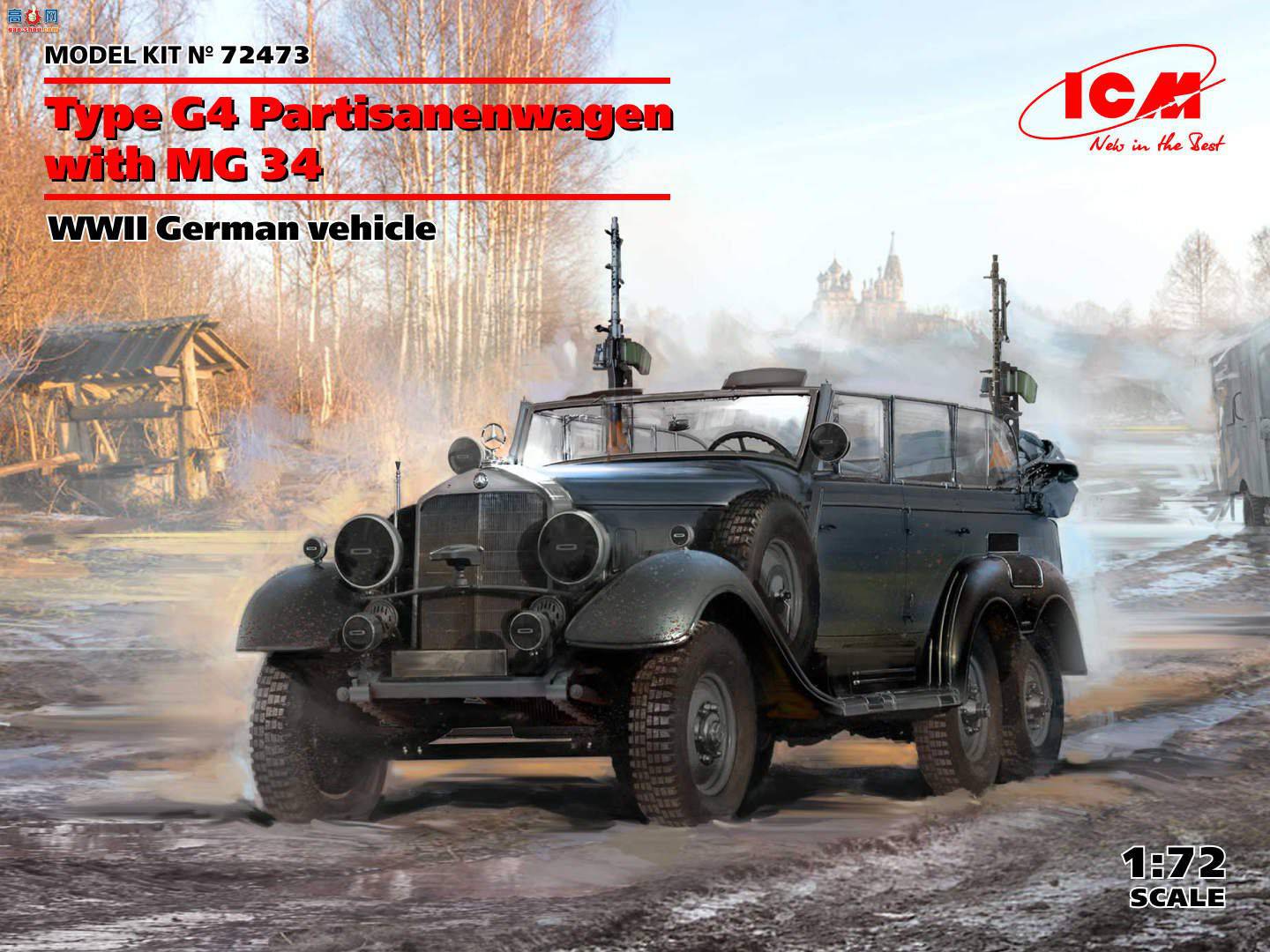ICM 72473 ս¹ MG 34  G4 Partisanenwagen
