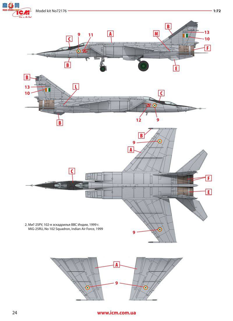 ICM 72176 ѵɻ ׸-25 RU