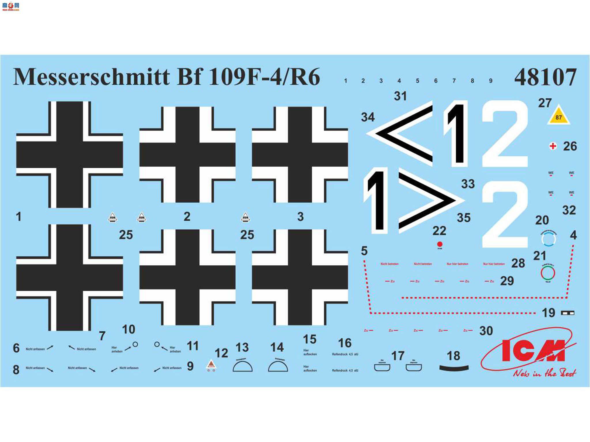 ICM ս 48107 ս¾ս ÷ʩ Bf 109F-4/R6