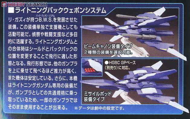  ߴ HGBC15 2278308 Lightning Back Weapon System