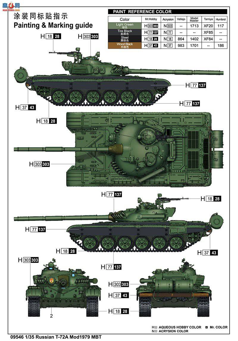 С ̹ 09546 ˹T-72A Mod1979ս̹
