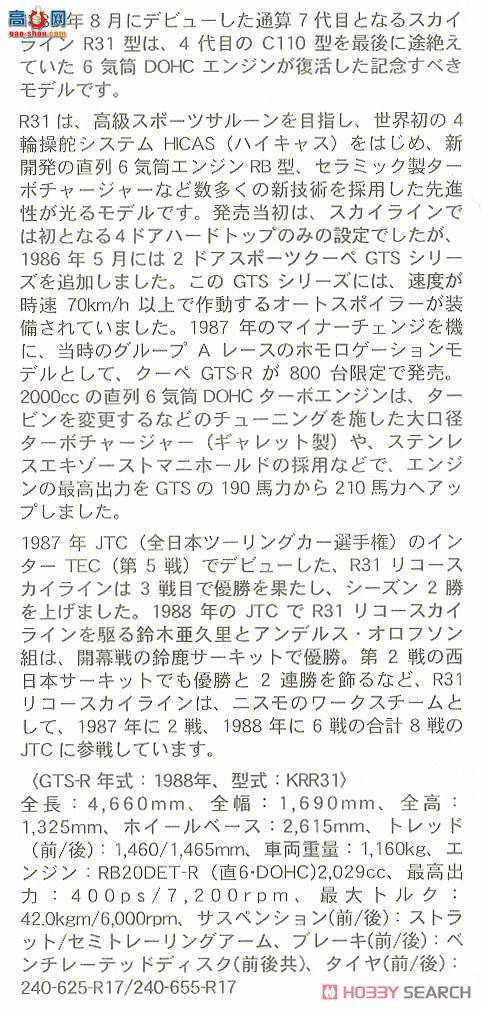 ���ȴ� ���� 20372 ��������� GTS-R (R31)