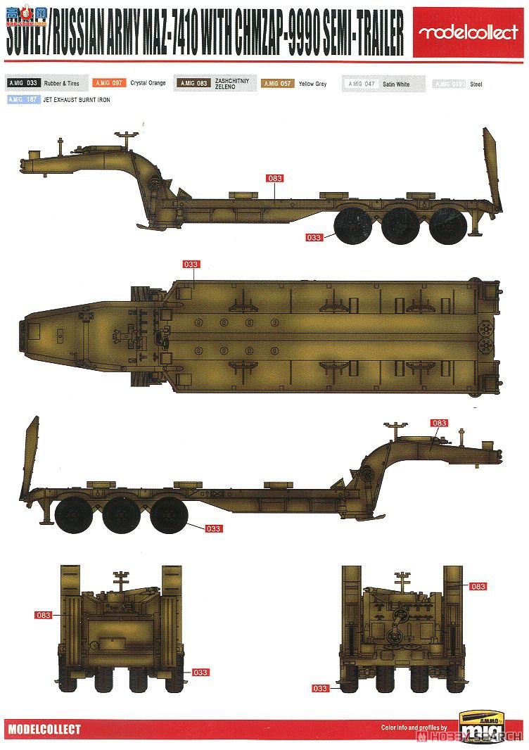 ģ  UA72153 MAZ-7410/ChMZAP-9990ϳT-80BV̹װ