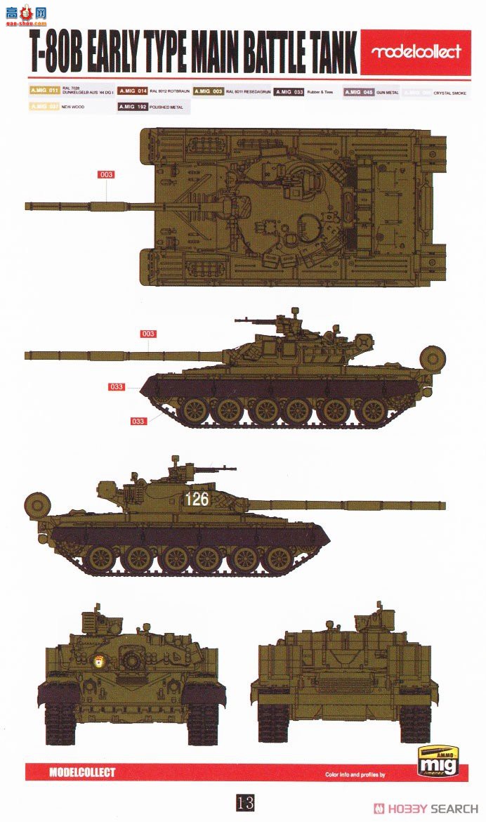 ģ ̹ UA72193 T-80BBǰͣ/BV/BVD̹19701990