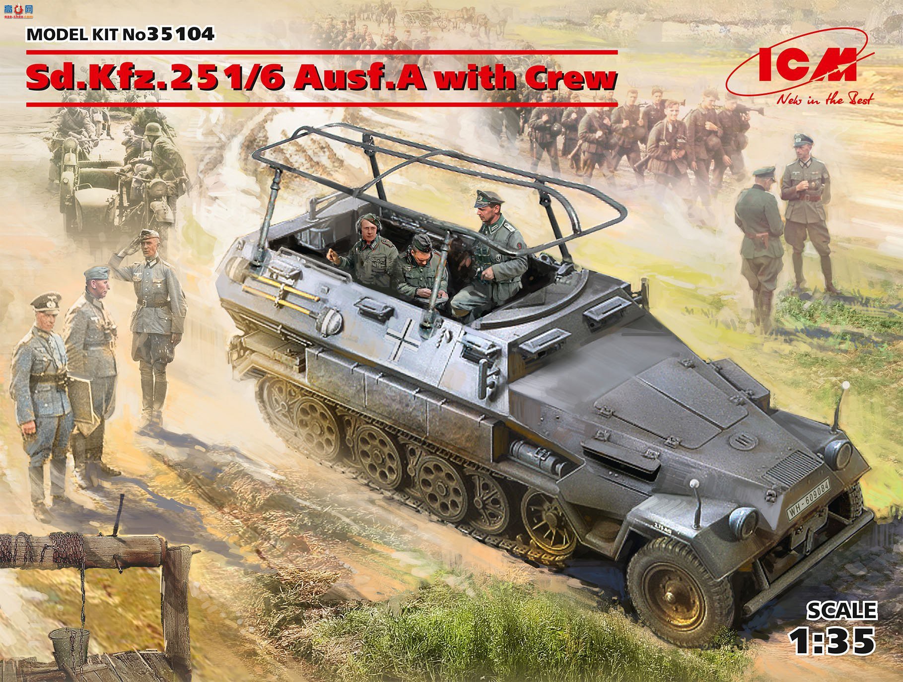 ICM Ĵ 35102 35644 Sf.Kfz.251/6 Ausf.AԱ