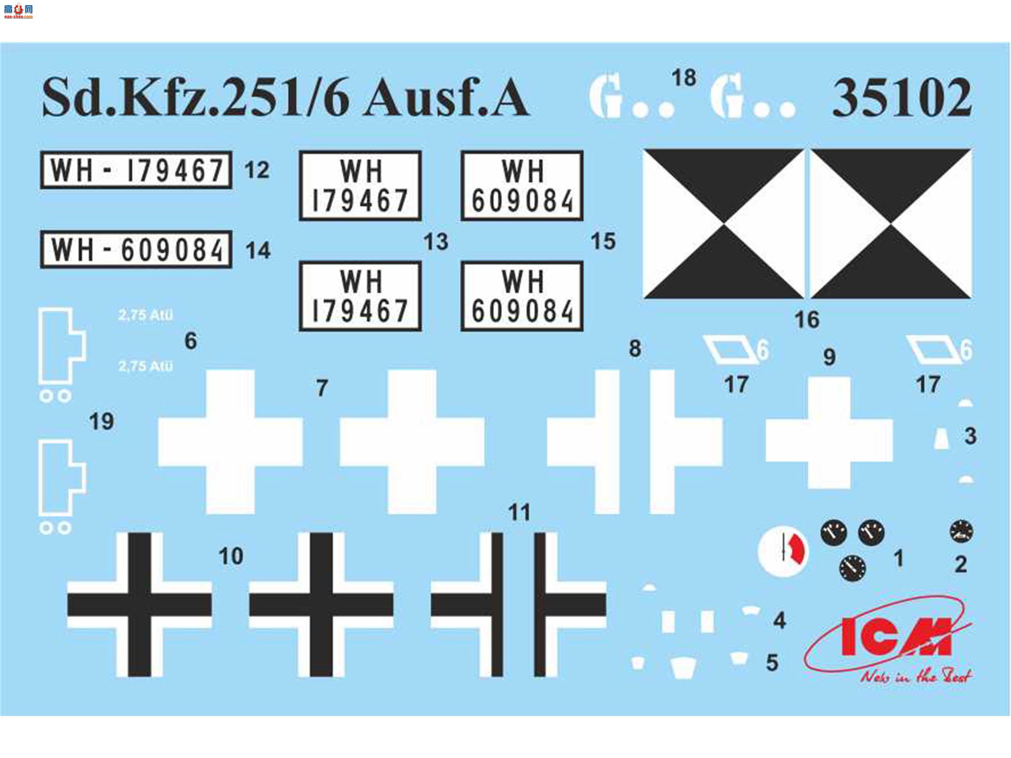 ICM Ĵ 35104 Sd.Kfz.251/6 Ausf.AԱ