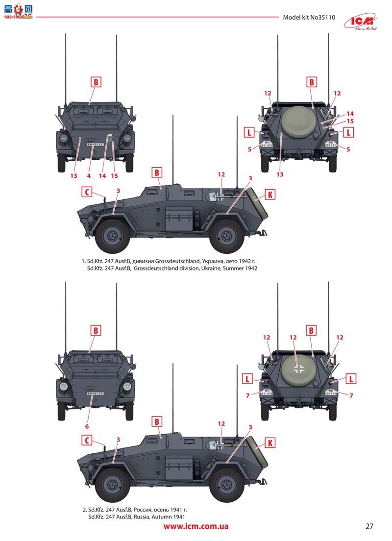 ICM װ�׳� 35110 Sd.Kfz. 247 �¹�ָ��װ�׳�