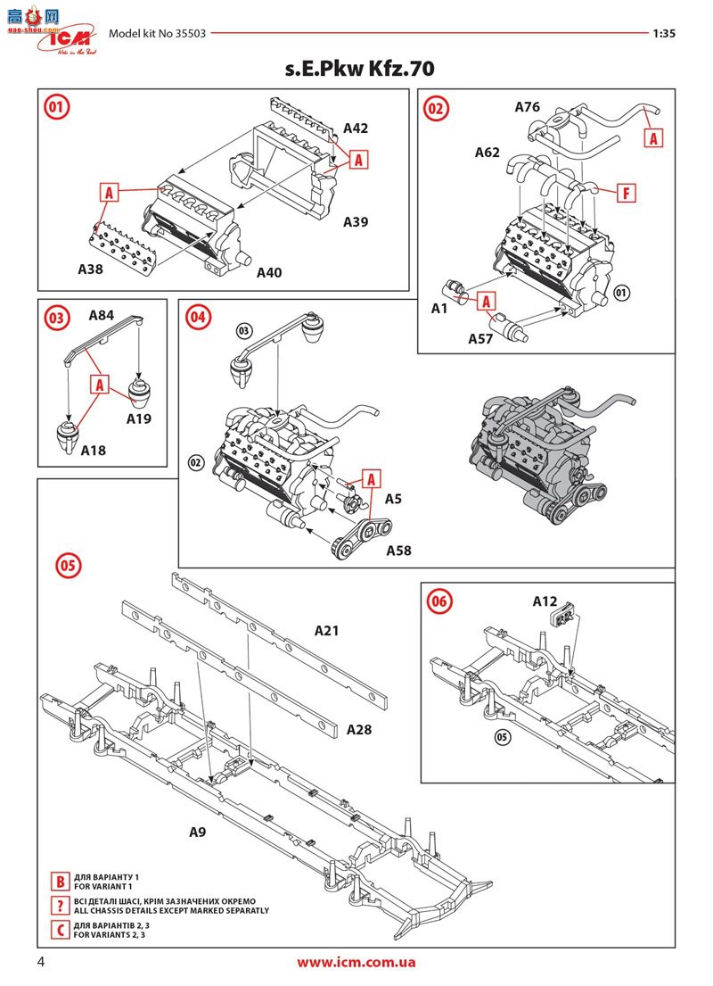 ICM  35503 sEPkw Kfz.70 ˫36