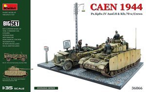 MiniArt  36066 CAEN 1944 Pz.Kpfw.IV Ausf.H &amp; Kfz.70 wCREWS װ