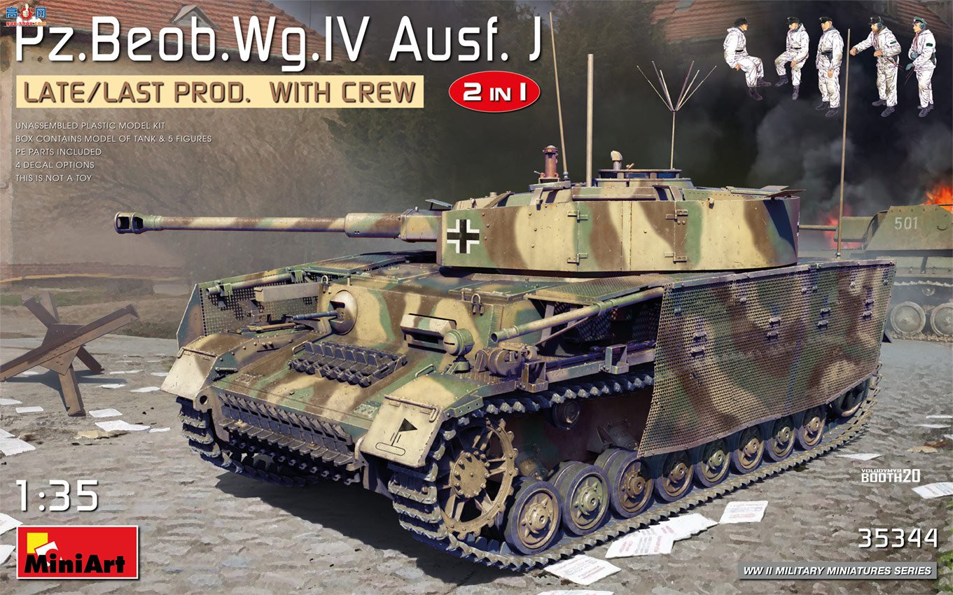 MiniArt ̹ 35344 ¹Pz.Kpfw.IV Ausf. J ĺ̹ ڹ۲⳵ 2in1