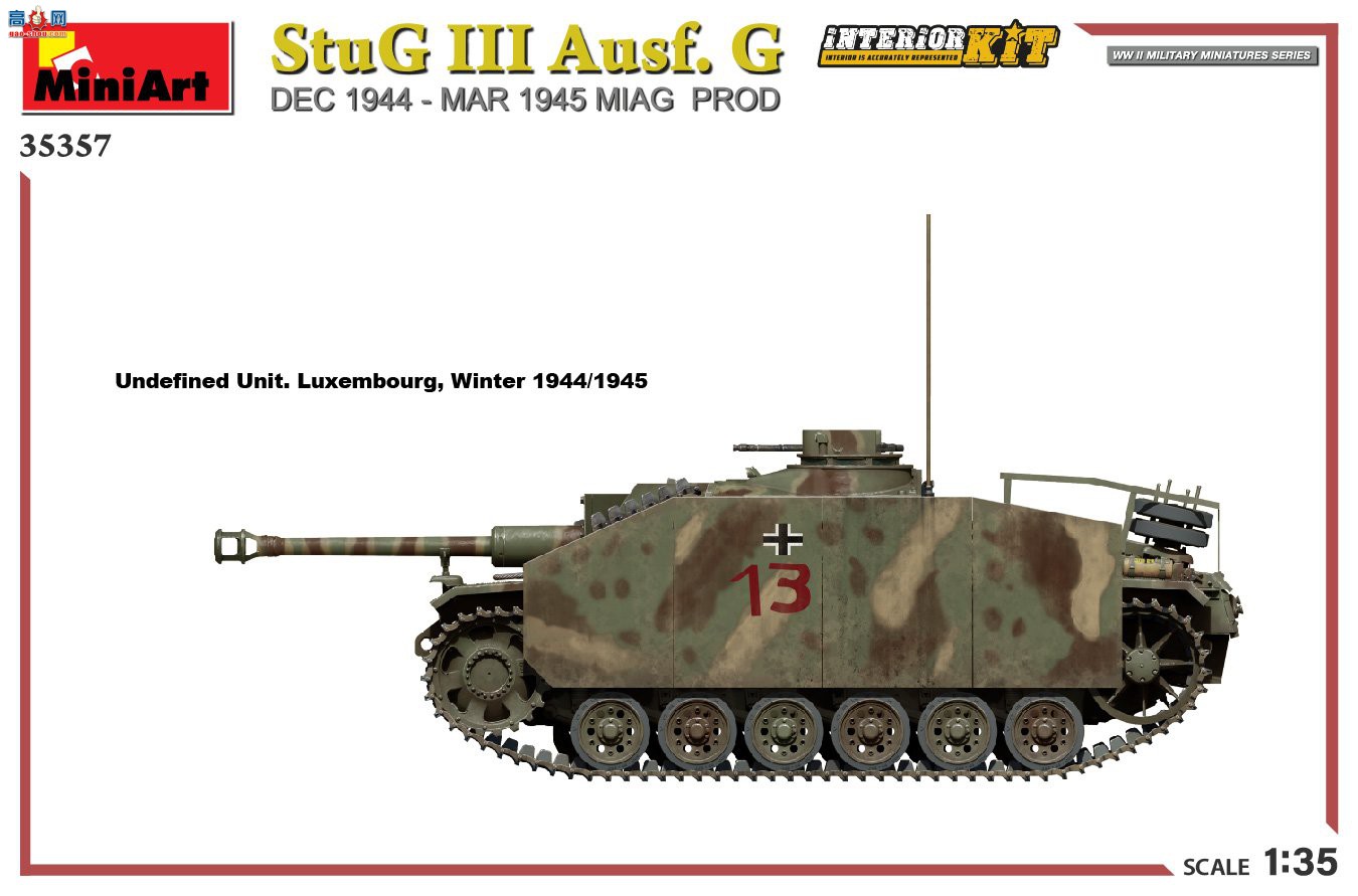 MiniArt ̹�� 35357 StuG III Ausf.G 1944��12�¨C1945��3��MIAG��Ʒȫ�ڹ�
