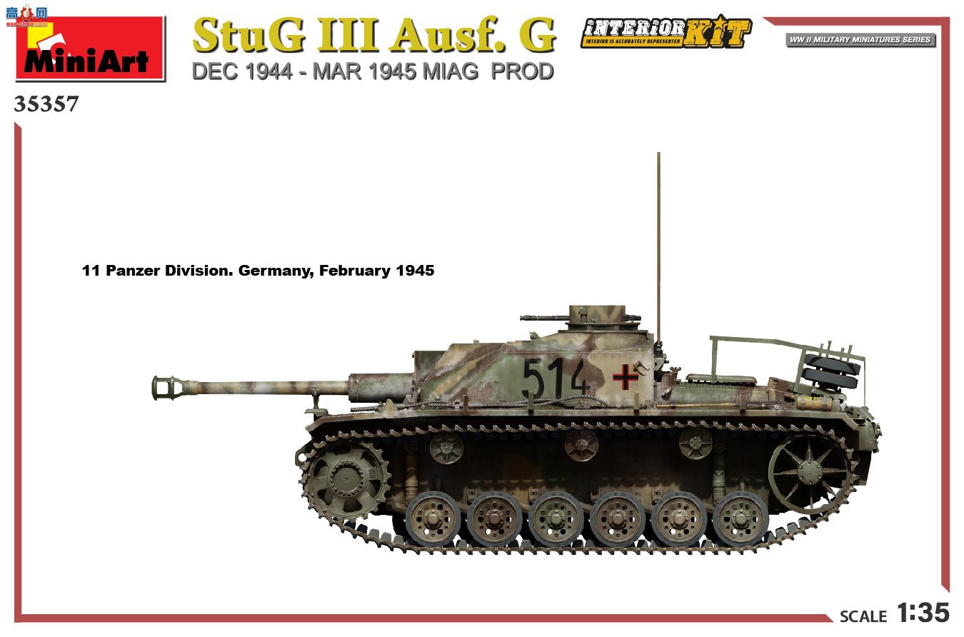 MiniArt ̹�� 35357 StuG III Ausf.G 1944��12�¨C1945��3��MIAG��Ʒȫ�ڹ�